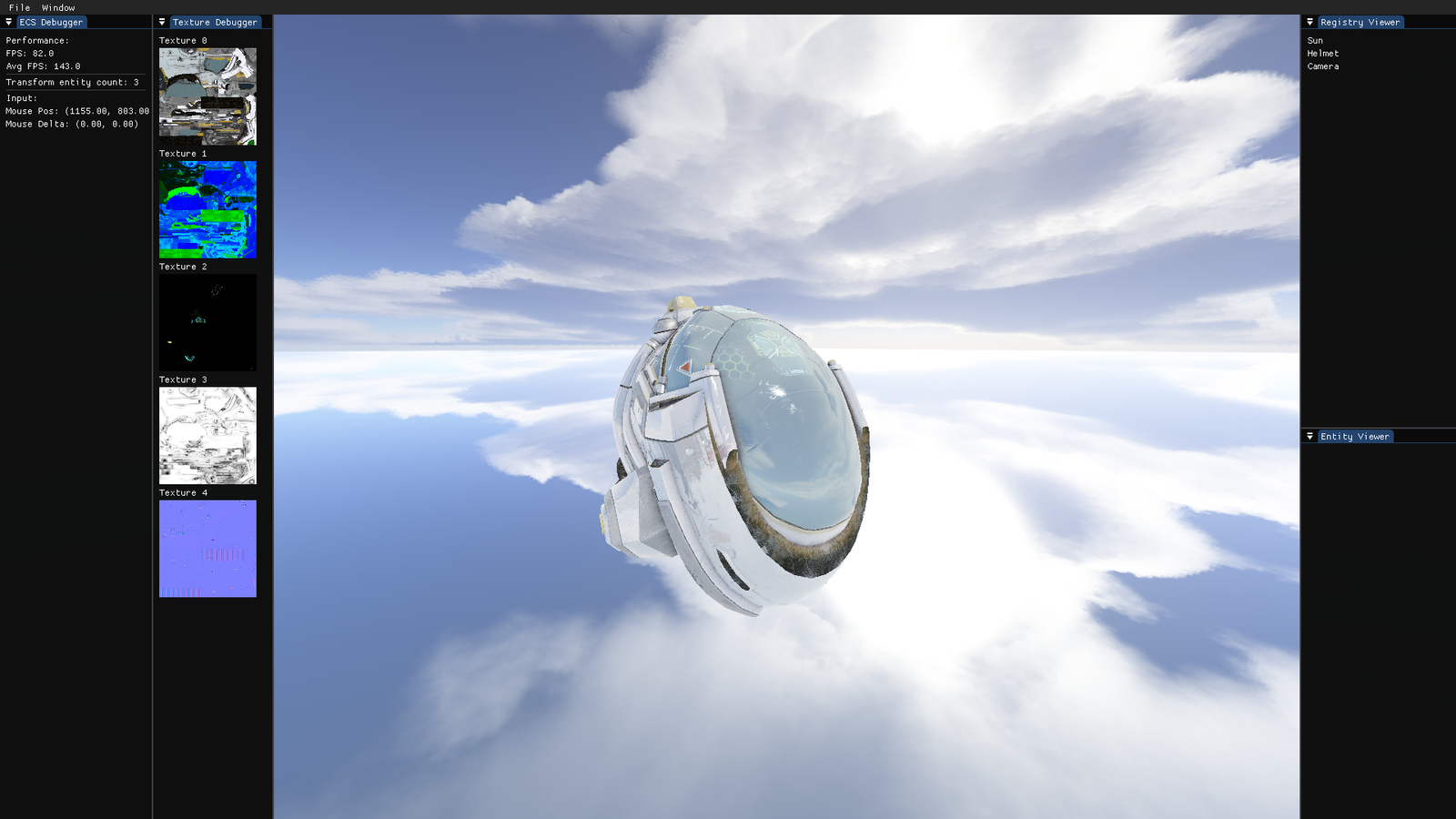 Helmet rendering sample